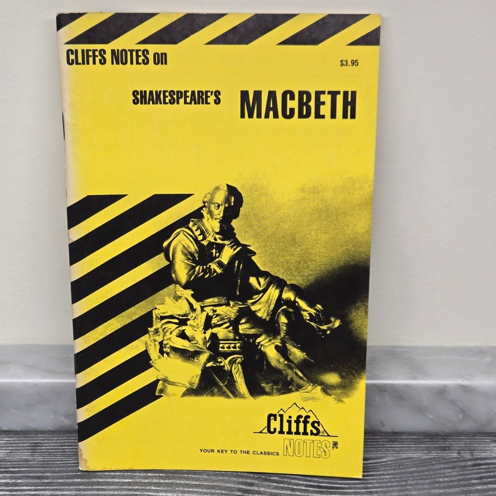 VTG Cliffs Notes Shakespeares Macbeth Vintage 1979 Paperback ISBN 0822000466